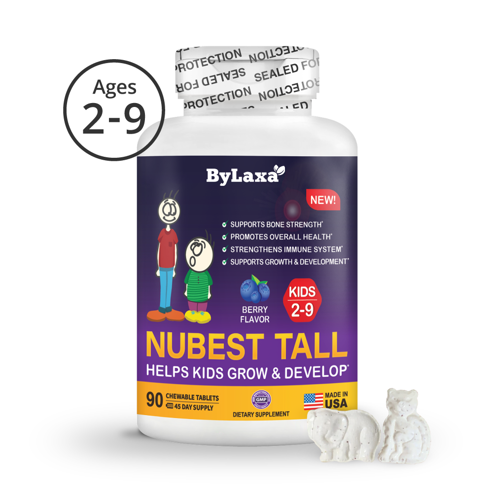 Bylaxa NuBest Tall Kids, Berry Flavor, 90 Chewables